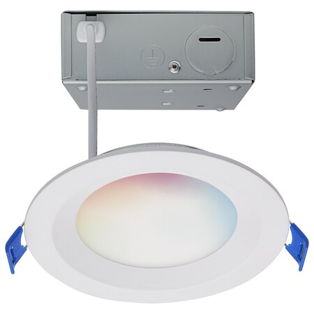 9W LED DW LP Regress Baffle DL 4 In. Rnd - Starfish IOT Tunable White And RGB - 120V 90 CRI White